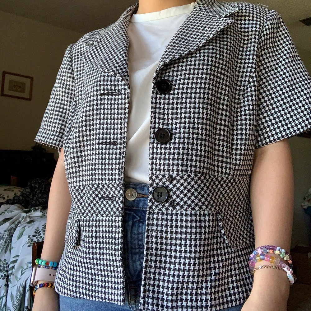 Vintage Black and White Blazer